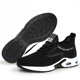Men Breathable Fabric Soft Sole Non Slip Cushioned Sports Casual Working Shoes
