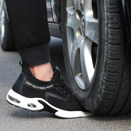 Men Breathable Fabric Soft Sole Non Slip Cushioned Sports Casual Working Shoes