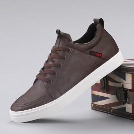 Men Canvas Breathable Soft Bottom Trendy Solid Lace Up Comfy Casual Shoes