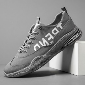 Men Breathable Non Slip Comfy Soft Bottom Lace Up Trendy Sports Casual Court Shoes