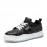 Men Microfiber Soft Sole Comfy Platform Pure Color One Size Smaller Casual Court Shoes