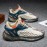 Men Colored Flying Weave Upper Lace-up Running Shoes Sneakers
