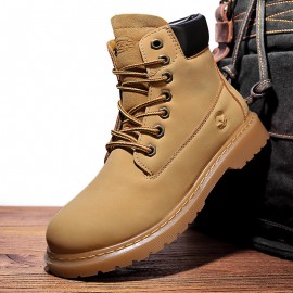 Men Non-slip Round Toe Short Casual Martin Boots Tooling Boots
