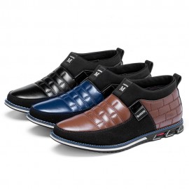 Men Wearable Soft Sole Slip-on Business Casual Leather Ankle Boots