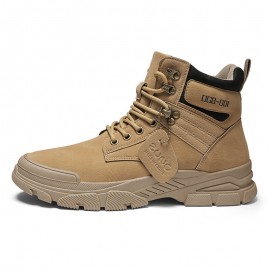 Men Comfy Non Slip Wearable Lace-up Sport Casual Tooling Boots