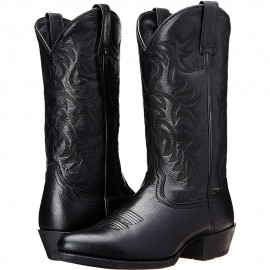 Men Classic Pointed Toe Comfy Wearable Mid-calf Cowboy Boots