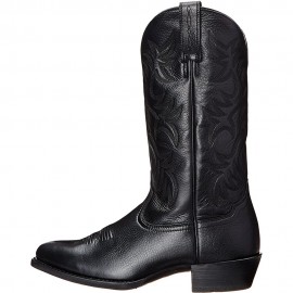 Men Classic Pointed Toe Comfy Wearable Mid-calf Cowboy Boots