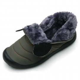 Men Water Resistant Plush Lining Warm Winter Casual Snow Boots