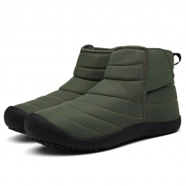 Men Water Resistant Plush Lining Warm Winter Casual Snow Boots