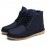 Men Comfortable Warm Fur Lining Leather Laces Up Boots Shoes