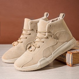 Men Retro Slip Resistant High-top Front Lace-up Business Tooling Boots