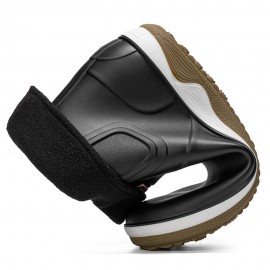 Men Warm Plush Lining Soft Sole Slip Resistant Slip-On Rain Boots