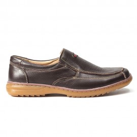 Menico Men Genuine Cow Leather Slip On Soft Sole Comfy Non Slip Casual Oxfords