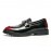 Men Microfiber Leather Breathable Soft Sole Retro Brief Slip On Casual Business Shoes