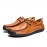Men Cowhide Leather Hand Stitching Non Slip Soft Sole Business Casual Shoes