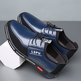 Men Large Size Splicing Lace Up Casual Business Shoes