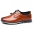 Men Elastic Lace Up Comfy Casual Business Leather Shoes