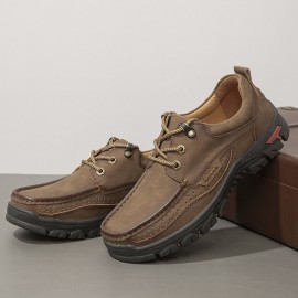 Men Genuine Leather Slip Resistant Soft Sole Casual Business Shoes