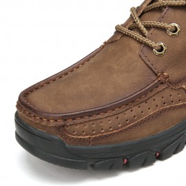 Men Genuine Leather Slip Resistant Soft Sole Casual Business Shoes