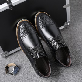 Men Microfiber Leather Splicing Non Slip Soft Business Casual Shoes