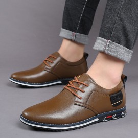 Men Microfiber Leather Non Slip Business Casual Shoes